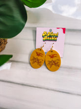 Load image into Gallery viewer, Epic Fantasy Mountain Map Earrings | Mustard Dragon Treasure Jewelry
