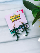 Load image into Gallery viewer, Epic Fantasy Author Symbol Earrings | Dark Green Literary Jewelry
