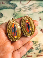 Load image into Gallery viewer, Dark Lord Earrings | Gold Mirror Flame Fantasy Jewelry
