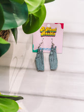 Load image into Gallery viewer, Epic Fantasy Pillar Earrings | Gray Stone Guardian Jewelry
