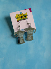 Load image into Gallery viewer, Cafecito y Chisme Earrings | Silver Mirror Acrylic Statement Drop Earrings
