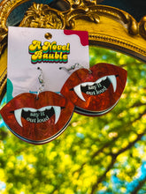 Load image into Gallery viewer, Red Vampire Lips Earrings | “Say It Out Loud” Romantasy Jewelry
