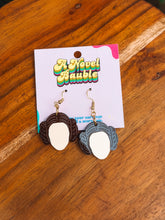 Load image into Gallery viewer, Space Rebel Buns Earrings | Faceless Sci-Fi Icon Acrylic Drop Earrings
