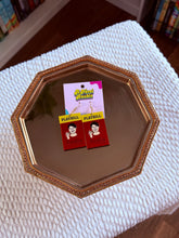 Load image into Gallery viewer, Sparkly Red Theatre Earrings | Whimsical Stage Show Jewelry
