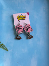 Load image into Gallery viewer, Zombie One More Chapter Earrings | Bookish Horror Reader Jewelry
