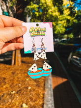 Load image into Gallery viewer, Chips and Salsa Earrings | Colorful Acrylic Foodie Snack Jewelry

