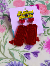 Load image into Gallery viewer, Kissing Booth &amp; XOXO Ticket Earrings - Valentine
