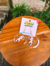 Load image into Gallery viewer, Bubble Psychic Kitty Earrings | Clear Acrylic Floating Charm Drop Earrings
