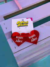 Load image into Gallery viewer, Red Heart Earrings | Sparkly Vampire Romance Bookish Jewelry
