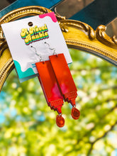Load image into Gallery viewer, Red Ketchup Bottle Earrings | Sparkly Vampire Romance Meme Jewelry
