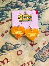 Load image into Gallery viewer, Epic Friendship Earrings | Yellow Iridescent Heart Jewelry
