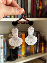 Load image into Gallery viewer, Mr. Darcy Bust Earrings | Pride and Prejudice Bookish Literary Jewelry
