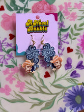 Load image into Gallery viewer, Van Gogh Earrings | Starry Night Pipe Smoke Art Jewelry
