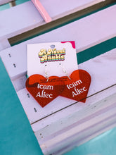 Load image into Gallery viewer, Red Heart Earrings | Sparkly Vampire Romance Bookish Jewelry
