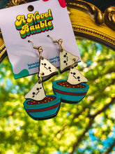 Load image into Gallery viewer, Chips and Salsa Earrings | Colorful Acrylic Foodie Snack Jewelry
