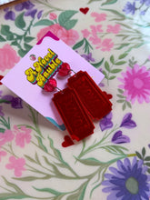 Load image into Gallery viewer, Kissing Booth &amp; XOXO Ticket Earrings - Valentine
