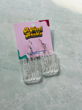 Load image into Gallery viewer, Bad Bitch Book Club Clear Earrings | Sassy Bookish Jewelry
