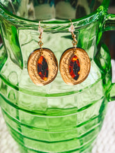 Load image into Gallery viewer, Dark Lord Earrings | Gold Mirror Flame Fantasy Jewelry
