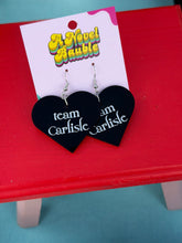 Load image into Gallery viewer, Vampire Romance Heart Earrings | Gothic Bookish Jewelry Gift

