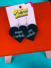 Load image into Gallery viewer, Vampire Romance Heart Earrings | Gothic Bookish Jewelry Gift
