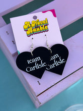 Load image into Gallery viewer, Vampire Romance Heart Earrings | Gothic Bookish Jewelry Gift
