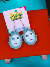 Load image into Gallery viewer, Eggward Vampire Meme Keychain | Silver Glitter Bookish Accessory
