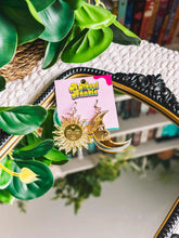 Load image into Gallery viewer, Mismatched Sun &amp; Moon Earrings | Gold Celestial Astrology Jewelry
