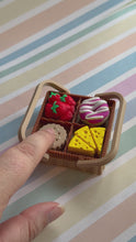Load and play video in Gallery viewer, Wicker Picnic Basket Fidget Clicker | 3 &amp; 4-Click Toy
