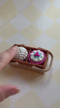 Load and play video in Gallery viewer, Wicker Picnic Basket Fidget Clicker | 2-Click Desk Toy
