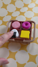 Load and play video in Gallery viewer, Wicker Picnic Basket Fidget Clicker | 3 &amp; 4-Click Toy
